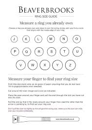 Ring Size Guide Uk Ring Size Chart Beaverbrooks The