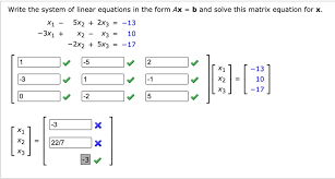 Matrix Equation For X X1 5x2 2x3