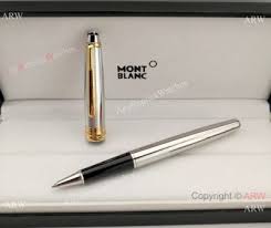 Black, gold and white materials: Low Price Clone Montblanc Meisterstuck Rollerball Pen At Arw Watches
