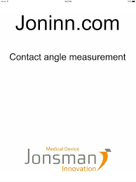 joninn contact angles on the app