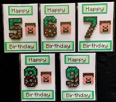 The internet and the world has gone minecraft crazy since my sons birthday so their are tons of brilliant minecraft inspired ideas everywhere. 20 Minecraft Birthday Card Design Templates Candacefaber