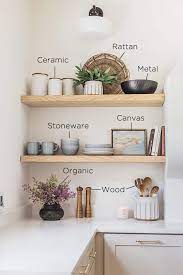 kitchen shelf styling tips and budget