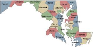 Image result for free map of maryland counties