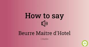 how to ounce beurre maitre d hotel
