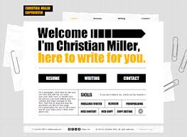 Copywriter Cv Template With Modern Design Bold Fonts And