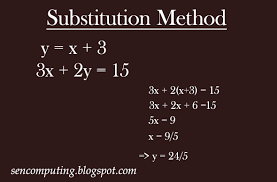 solving linear equation by substitution