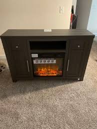 54 Gray Electric Fireplace Console