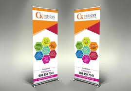advertising silver roll up banner