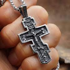 mens russian orthodox crucifix cross