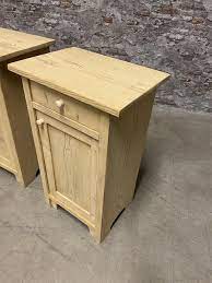 Country Antique Pine Bedside Tables