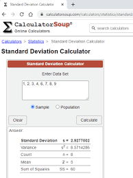 standard deviation calculator websites