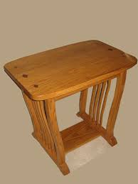 Mission End Table Amish Oval Truncated