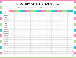 Measurements Chart For Weight Loss New Medical Binder My