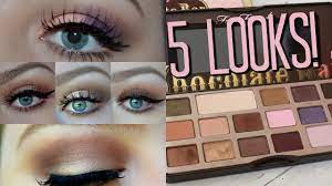 5 looks ft too faced chocolate bar