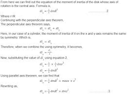 Moment Of Inertia Of Cylinder About