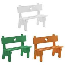 mini garden wooden chair bench model