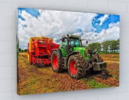Farm Tractor Wall Art Canvas Picture