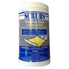 scrubs stainless steel cleaner wipes