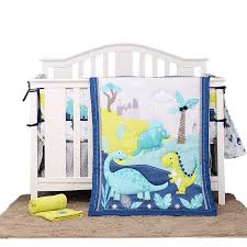 3 Piece Cot Bedding Set Dinosaur Blue