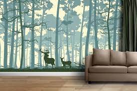 Deer In The Woods Photo Wallpaper Mural