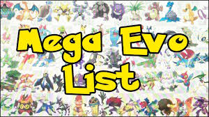 Pokemon X And Y Mega Evolution List