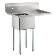 commercial sink with right drainboard