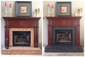 Concrete Stain Brick Fireplace Makeover