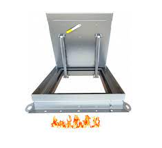 hinged single fire rated access cover