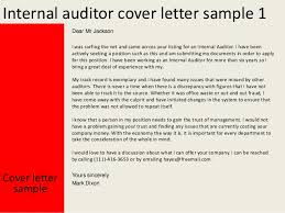 Internal Auditor Cover Letter