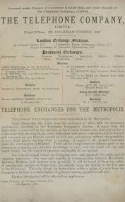The Edison Telephone Company Of London Publishes First Phone Book