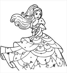 free 6 barbie coloring pages in psd ai