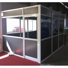 Ivory Aluminium Glass Office Partition