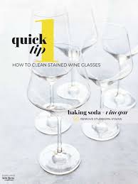 how to clean stained wine glasses one