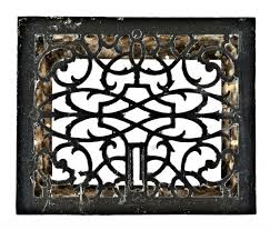 black enameled cast iron heat register