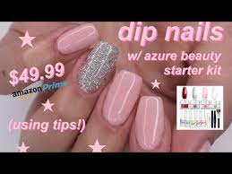 dip nails using azure beauty dip powder