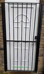 wrought iron metal security gate with