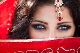 beautiful indian woman portrait bright