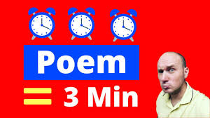 write a poem in under 3 minutes easy