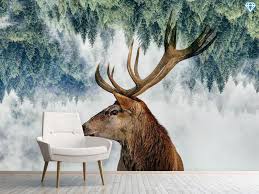 Wall Mural Photo Wallpaper The Deer And