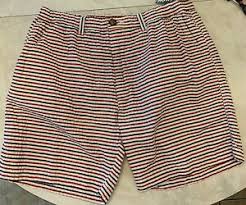 Details About Chubbies Shorts Xl Seersucker Red White Blue Striped Vintage Unisex