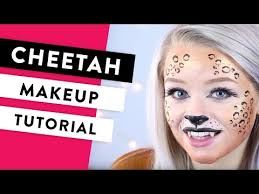 cute cheetah leopard face painting