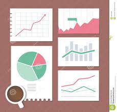 Business Chart Illustration Set Stock Vector Illustration