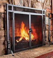 fireplace screens with doors