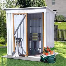The sheds available at storage sheds outlet are available in different materials such as plastic, metal, wood, vinyl, and portable, etc. Buy 5 X 3 Ft Outdoor Storage Shed Galvanized Metal Garden Shed With Lockable Doors Tool Storage Shed For Patio Lawn Backyard Trash Cans Online In Hungary B092d6clkw