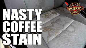 remove coffee stains from car seats