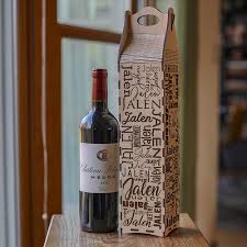 Wine Bottle Gift Box Free Laser