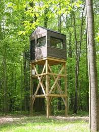 So after getting a playhouse built in the spring, i'm thinking of finally building an enclosed, elevated box blind on our property. 210 Deer Stands Ideas Hunting Deer Deer Stand