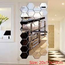 Multi Size Acrylic 3d Mirror Tile Wall