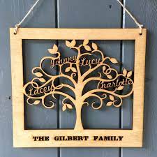 Personalised Wooden Family Tree Wall