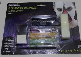 zip face zombie 9pcs makeup kit